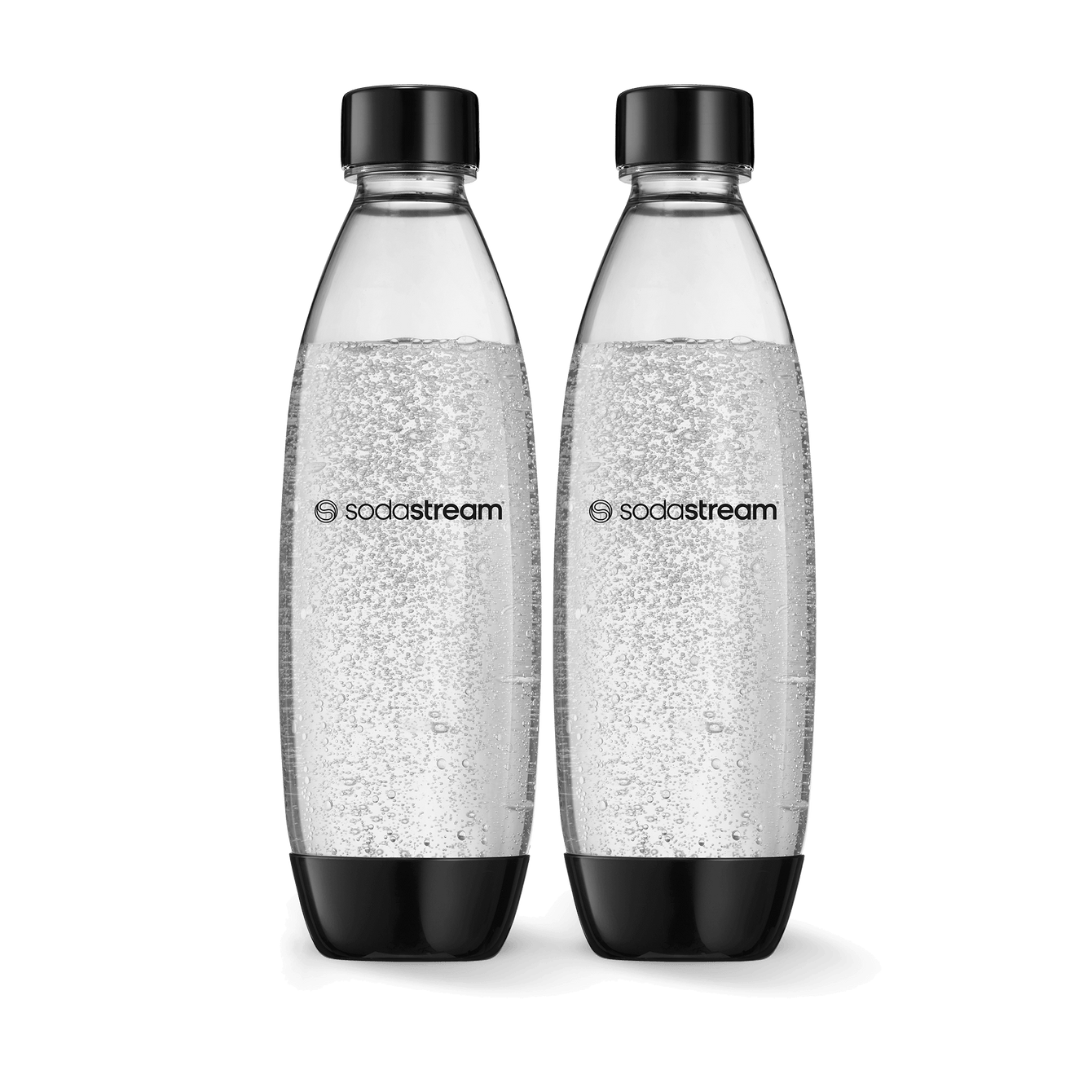 1L Slim Dishwasher Safe Bottles Twin Pack - Black