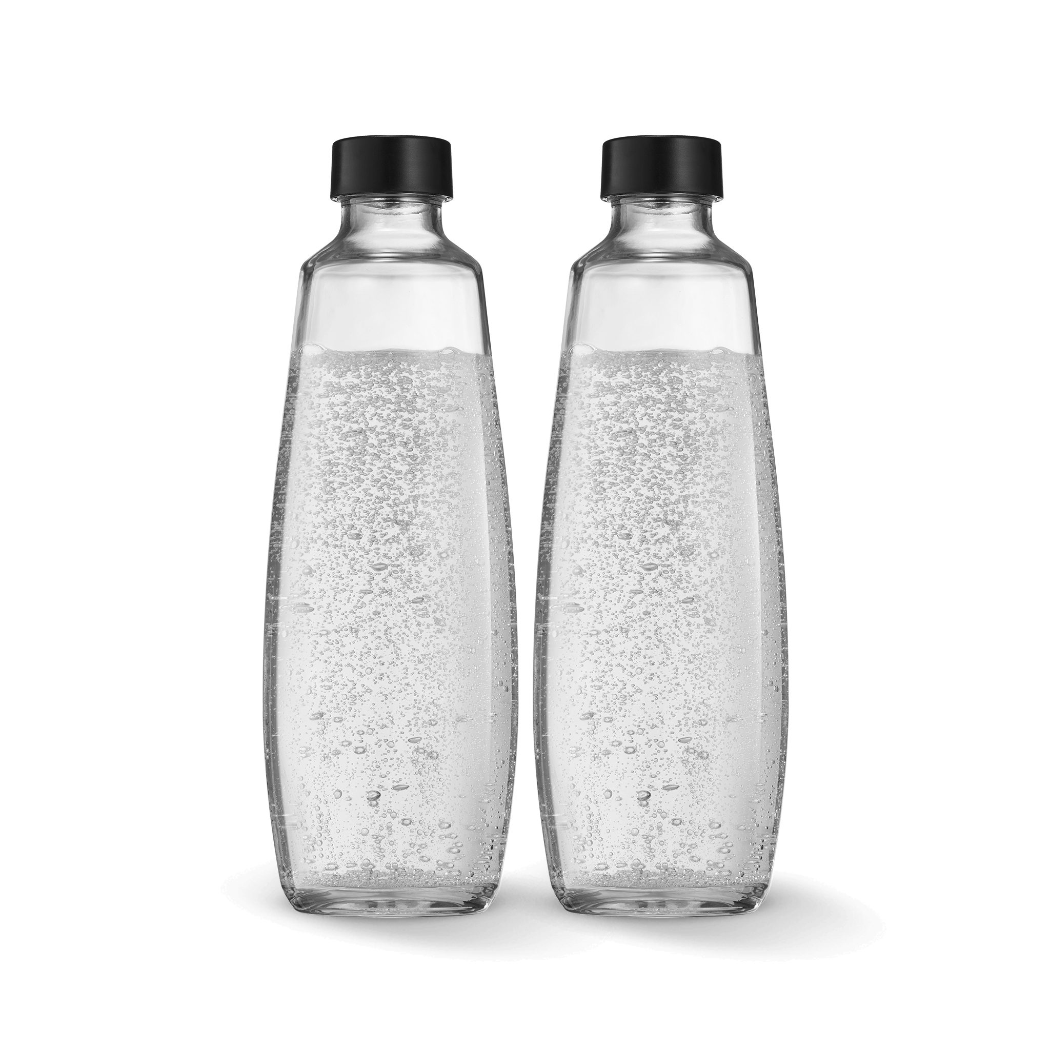 1L Duo Glass Carafe Twin pack - Black sodastream