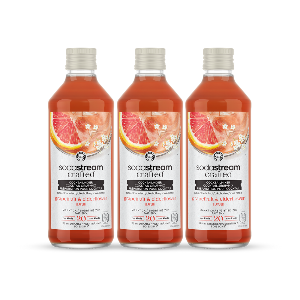 SodaStream Crafted – Grapefruit & Elderflower - 3-pack
