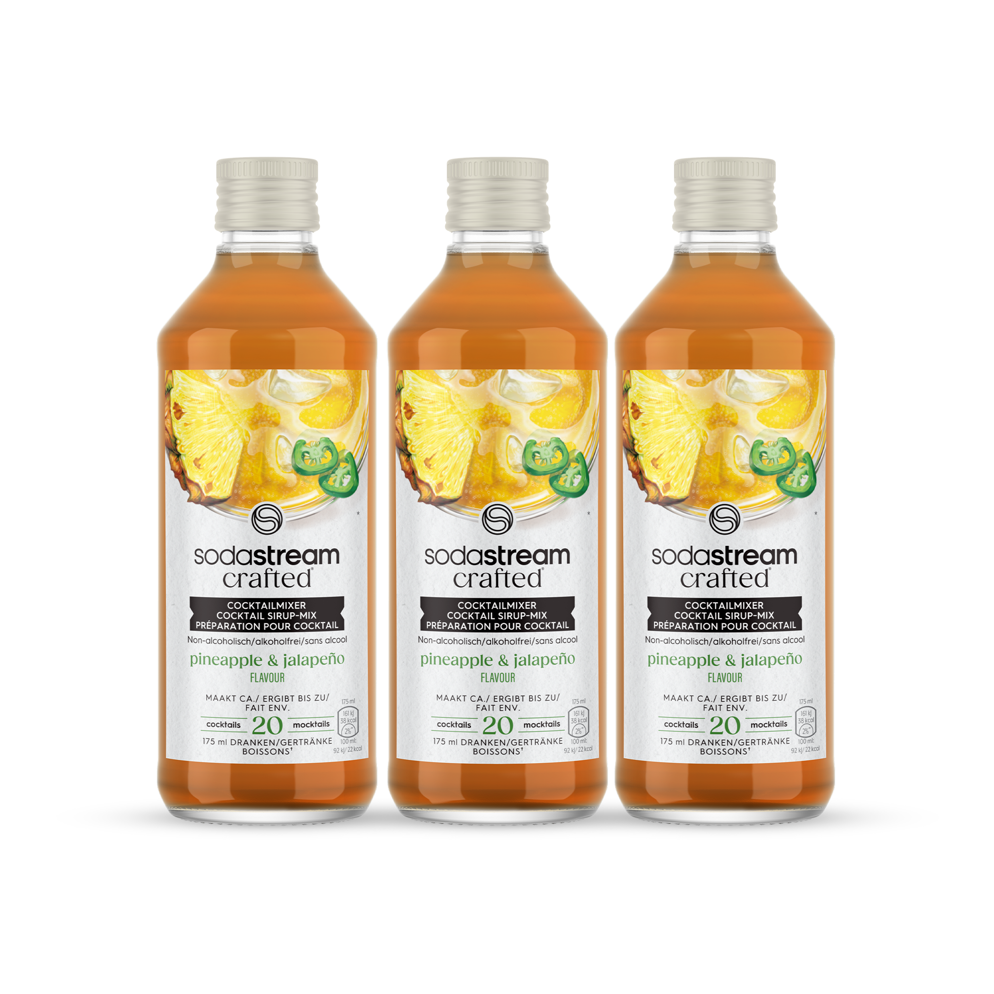 SodaStream Crafted – Pineapple & Jalapeño - 3-pack