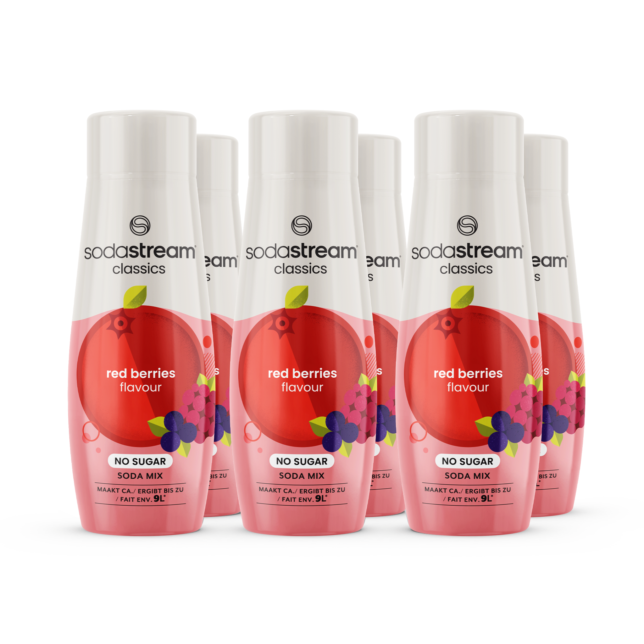 SodaStream Red Berries Suikervrij 6-pack Siroop Smaak