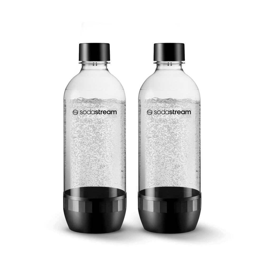 1L PET Twin pack Black Carbonating Bottles