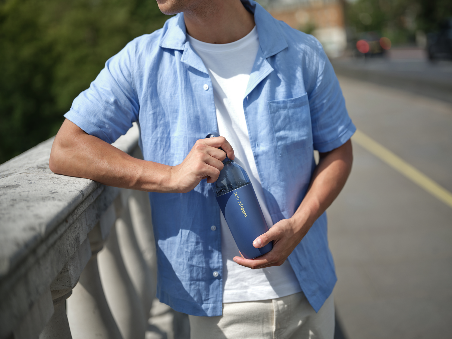 Fizz&go easy mix fles - blauw