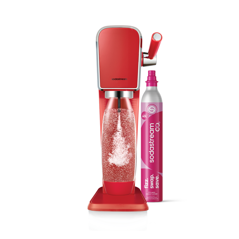 sodastream bruiswater machine rood starter kit