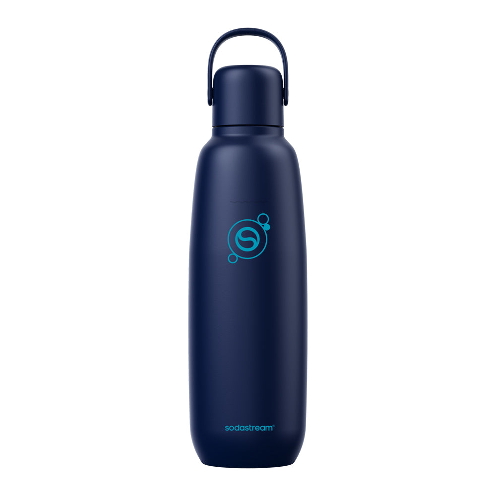 0.9L Sodastream fizz & go™ stainless steel carbonating bottle blue berry