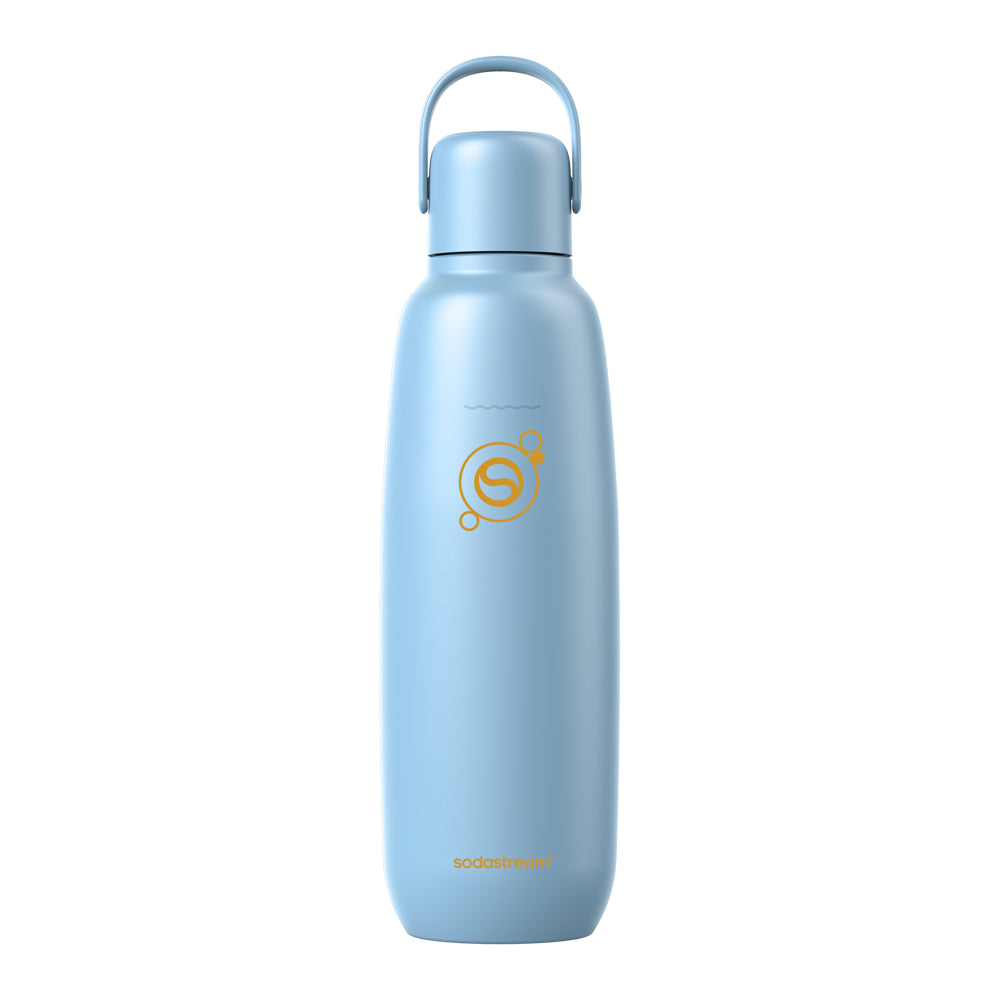 0.9L Sodastream fizz & go™ stainless steel carbonating bottle ice