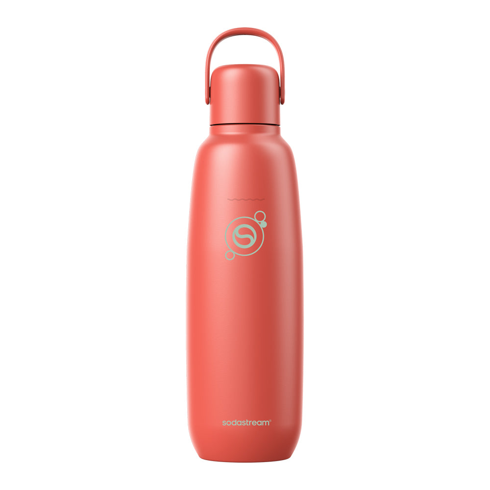 0.9L Sodastream fizz & go™ stainless steel carbonating bottle papaya