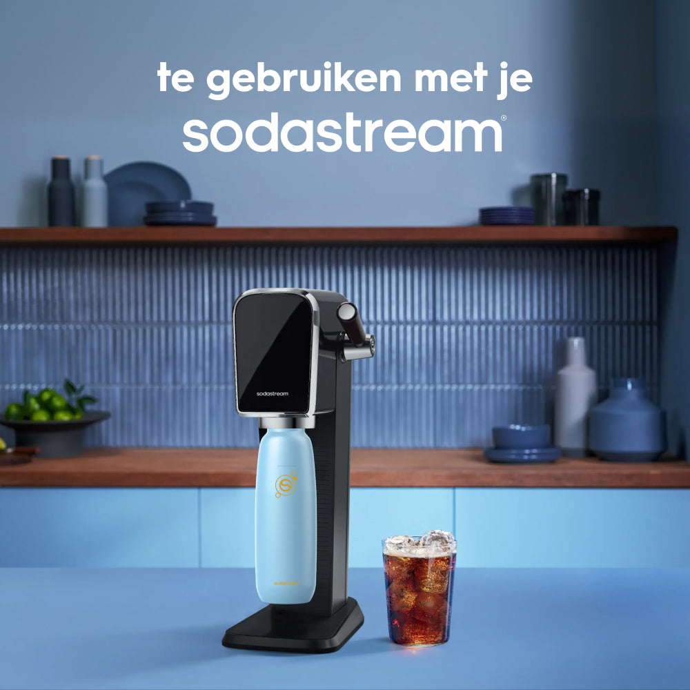 0.9L Sodastream fizz & go™ stainless steel carbonating bottle ice