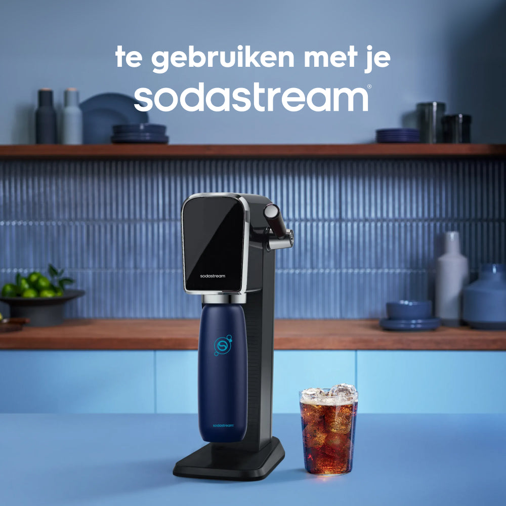 0.9L Sodastream fizz & go™ stainless steel carbonating bottle blue berry