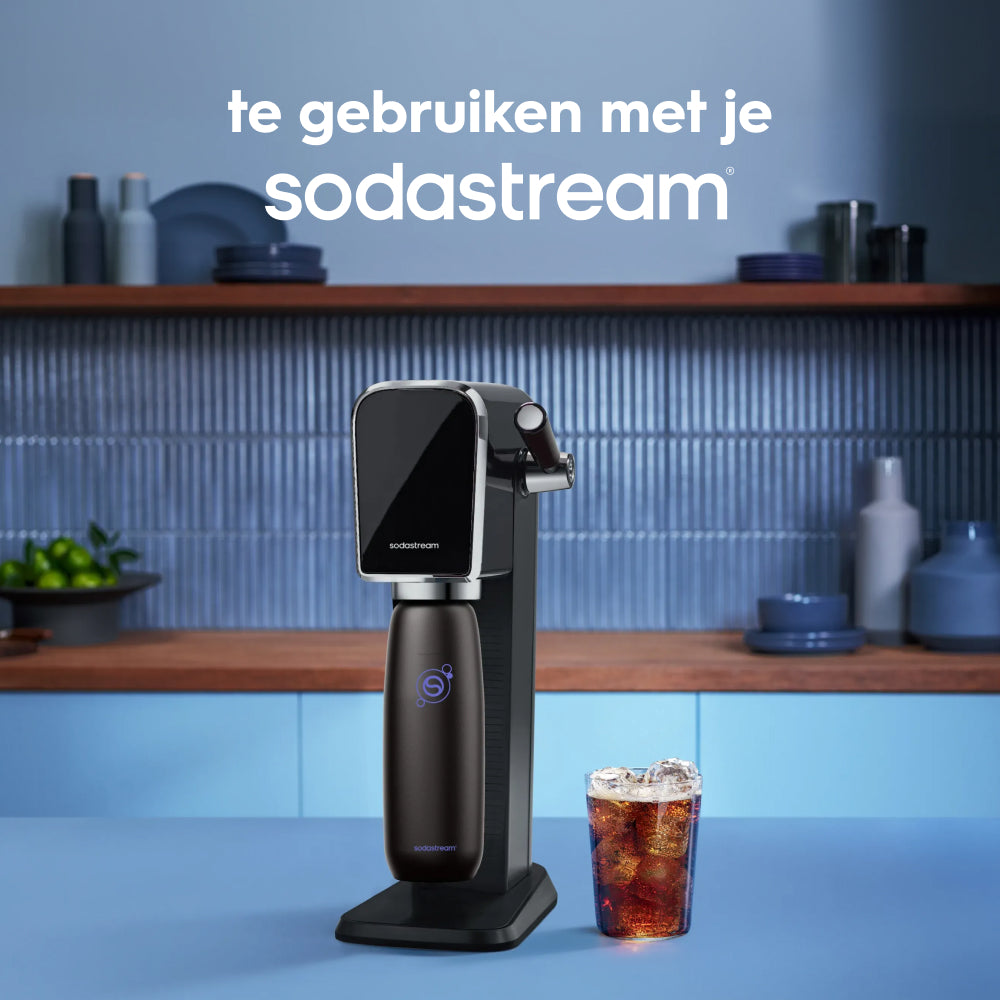 0.9L Sodastream fizz & go™ stainless steel carbonating bottle black