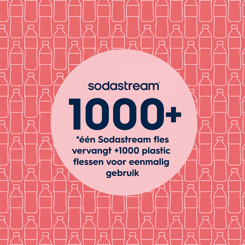 0.9L Sodastream fizz & go™ stainless steel carbonating bottle papaya
