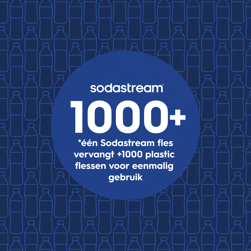 0.9L Sodastream fizz & go™ stainless steel carbonating bottle blue berry